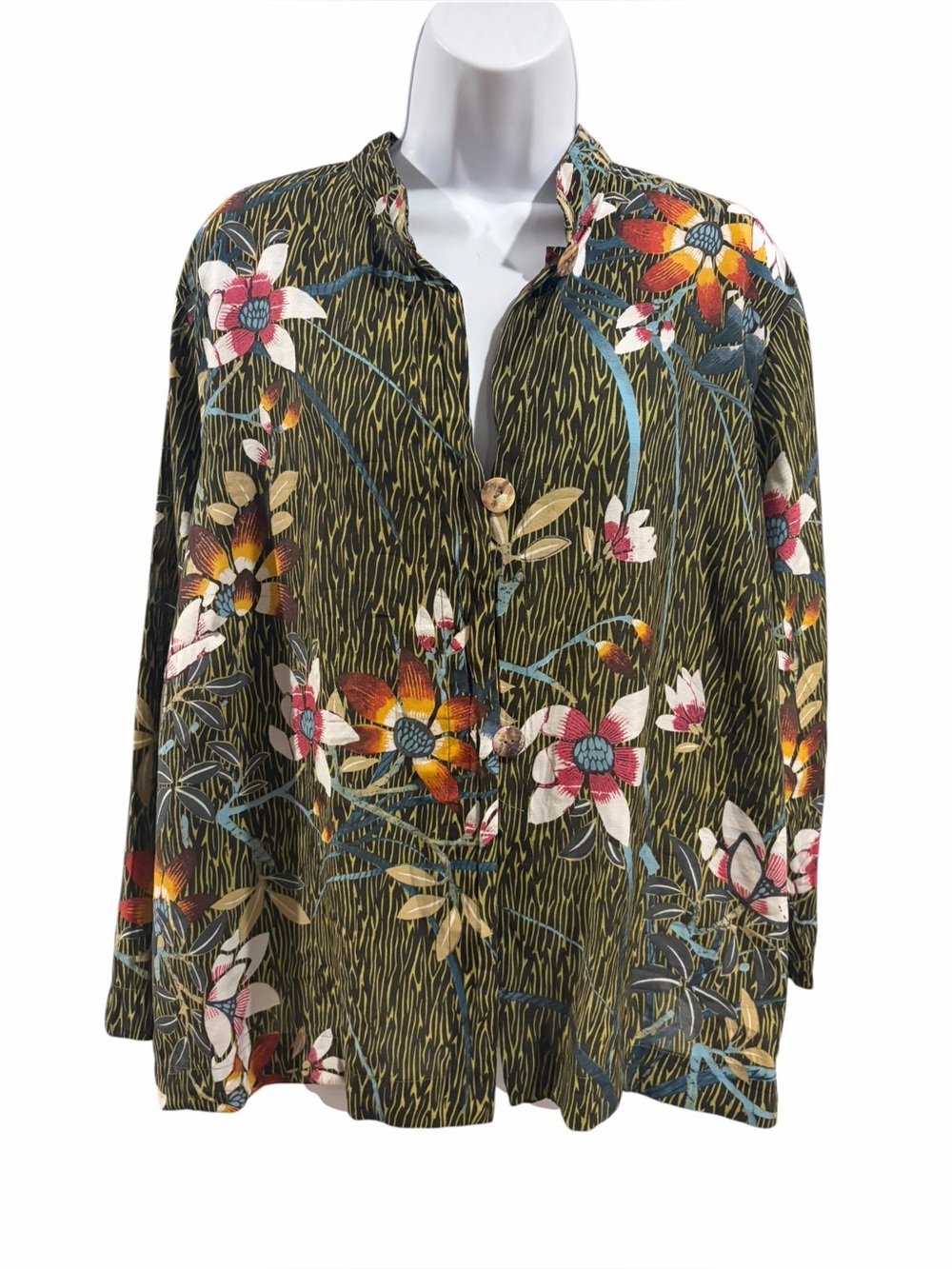 Citron Santa Monica floral blouse size 2x